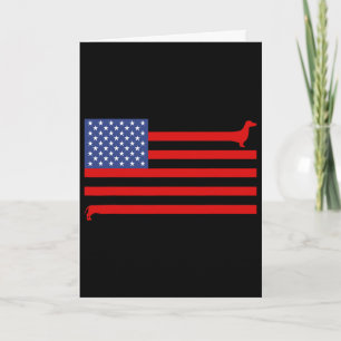 Lustiger Vater Vatertag Hund Papa USA-Flagge Karte