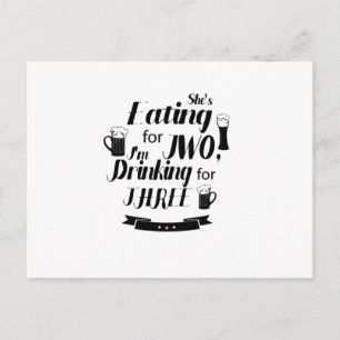 Lustiger Vater, zum Schwangerschafts-Mutterschaft Ankündigungspostkarte