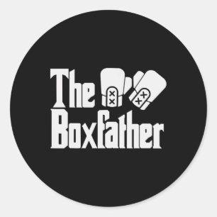 Lustiger Vatertag Die Box-Vater Boxen Boxer Papa  Runder Aufkleber