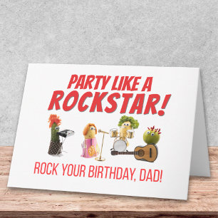 Lustiger Vatertag Geburtstag Gemüse Rock Fan Musik Karte