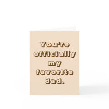 Lustiger Vatertag Grußkarte - Beige