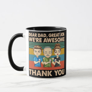 Lustiger Vatertag Lieber Papa Tolle Arbeit Wir sin Tasse
