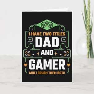 Lustiger Vatertag Video Gamer Dad Stolz Liebt Vide Karte