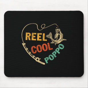 Lustiger Vatertag Vintage Angelrolle Cool Poppo  Mousepad