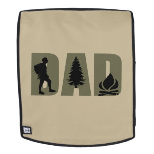 Lustiger Vatertag Wandern Wanderer Camping Papa Rucksack