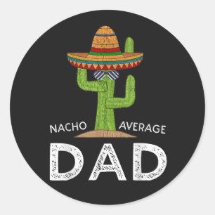 Lustiger Vaterwitz _ Lustiger Spruch Papa Runder Aufkleber