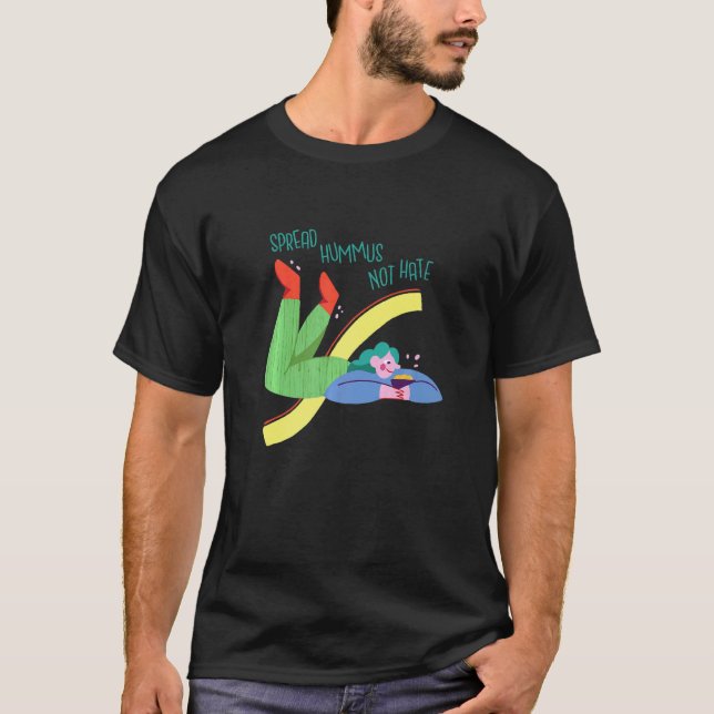 Lustiger vegane Hummus T-Shirt (Vorderseite)