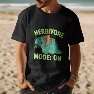 Lustiger Veganer Dinosaurier Pflanzenfresser Modus T-Shirt