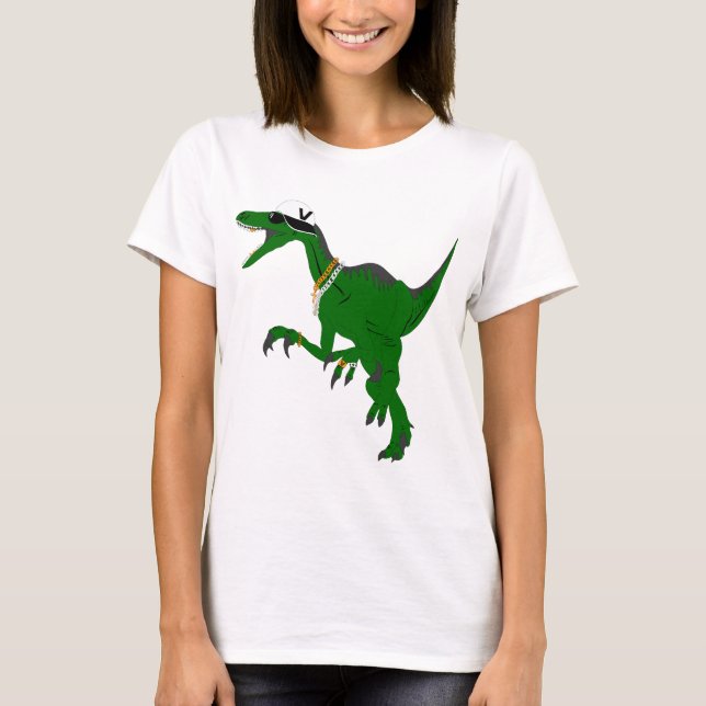 Lustiger Veloci-Rapper Entwurf T-Shirt (Vorderseite)