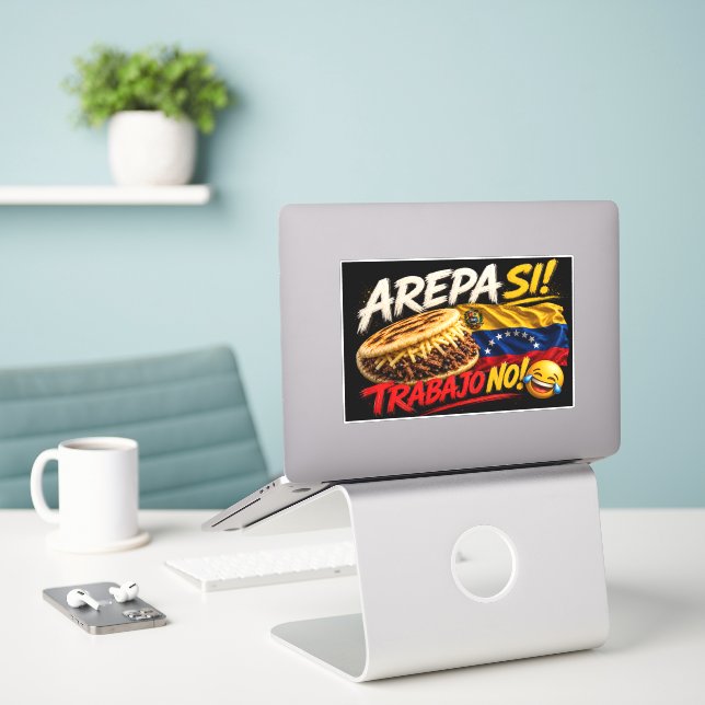 Lustiger venezolanischer Essen-Aufkleber Aufkleber (Laptop auf Schreibtisch)