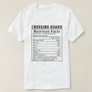 Lustiger Verkehrsposten Ernährungsfakten Mitarbeit T-Shirt