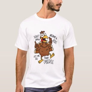 Lustiger verrückter Erntedank-Truthahn T-Shirt