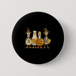 Lustiger verrückter Gänse-Lehrer Halloween Streich Button