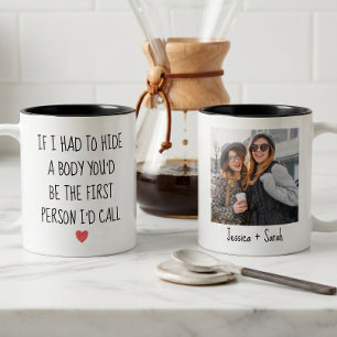 Lustiger Verstecke Eine Leiche Bester Freund Benut Zweifarbige Tasse