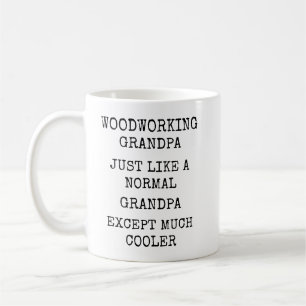 Lustiger Viel Kühlerer Holzarbeiten Großvater Kaffeetasse