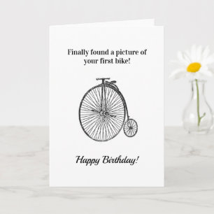 Lustiger Vintage Alter Erste Fahrrad Geburtstag Karte