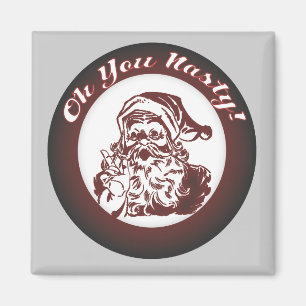 Lustiger Vintage Böser Weihnachtsmann Retro Weihna Magnet