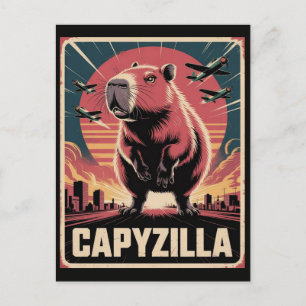 Lustiger Vintage-Capybara-Liebhaber Riesennagetier Postkarte