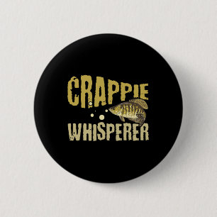 Lustiger Vintage Crappie Flüsterer Angeln Button