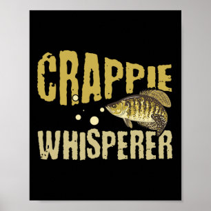 Lustiger Vintage Crappie-Whisperer-Angler Poster