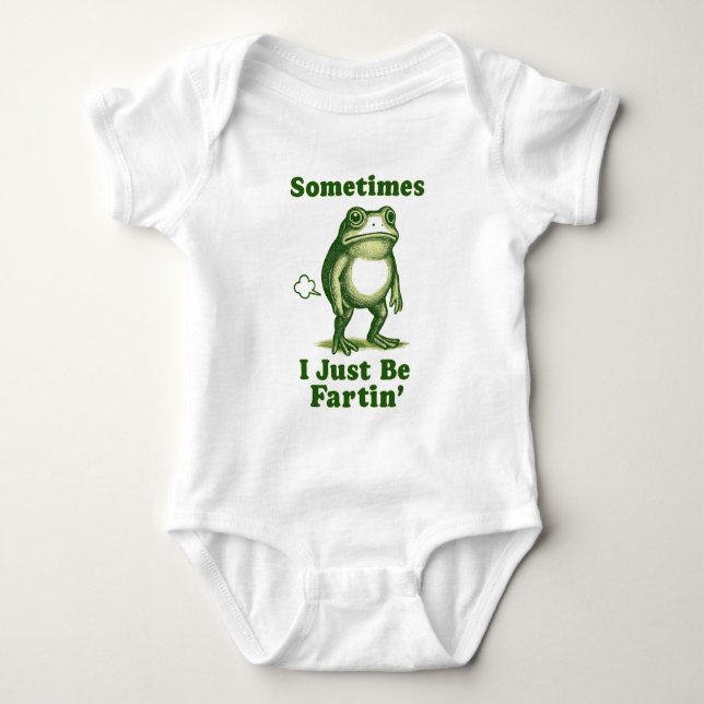 Lustiger Vintage-Frosch Baby Strampler (Vorderseite)