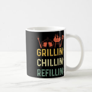 Lustiger Vintage-Grill-Vater - Grillen Chillen Nac Kaffeetasse