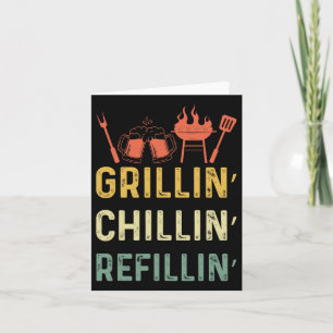 Lustiger Vintage-Grill-Vater - Grillen Chillen Nac Karte