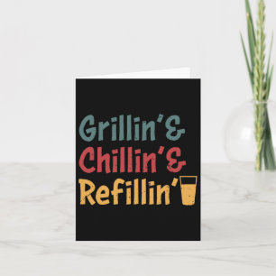 Lustiger Vintage-Grill-Vater - Grillen Chillen Nac Karte