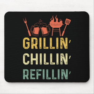 Lustiger Vintage-Grill-Vater - Grillen Chillen Nac Mousepad