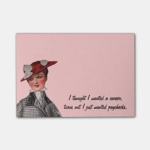 Lustiger Vintage-Humor Post-it Klebezettel