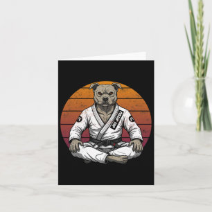 Lustiger Vintage-Hund Brasilianischer Jiu Jitsu Re Karte