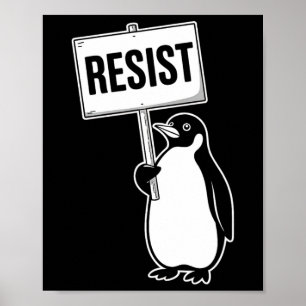 Lustiger Vintage Pinguin Widersteht Coole Pinguine Poster
