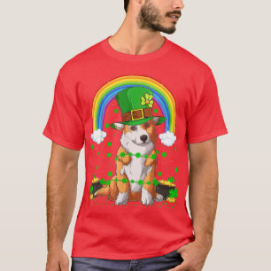 Lustiger Vintage-Regenbogen-Cardigan Welsh Corgi S T-Shirt