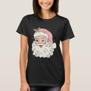 Lustiger Vintage Rosa Weihnachtsmann Rosa Weihnach T-Shirt