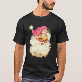 Lustiger Vintage Rosa Weihnachtsmann Rosa Weihnach T-Shirt