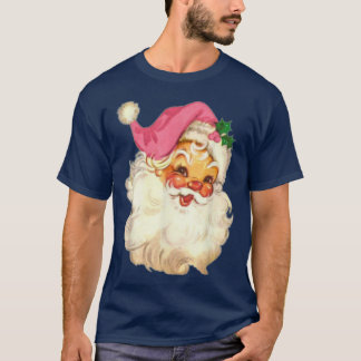 Lustiger Vintage-Rosa Weihnachtsmann Rosa Weihnach T-Shirt