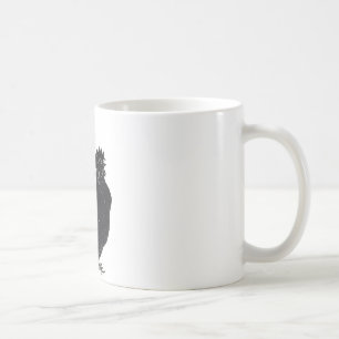 Lustiger Vintage schwarzer Hahn Huhn Kaffeetasse