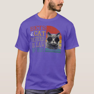Lustiger Vintage-Schwiegervater-Katze für Männer T-Shirt