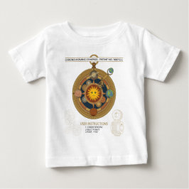 Lustiger Vintage-Sonnensystem-Steampunk-Kompass Baby T-shirt