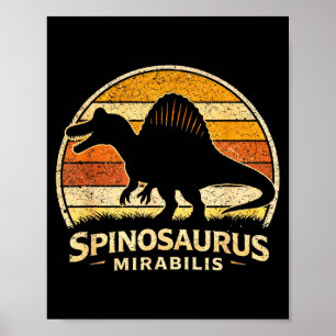 Lustiger Vintage-Spinosaurus-Dinosaurier Spinosaur Poster