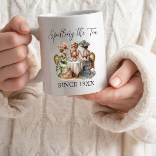 Lustiger Vintage-Tasse 'Tea Verschütten seit' als  Kaffeetasse