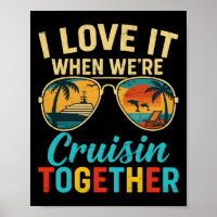 Lustiger Vintage-Urlaub auf Kreuzfahrt Ich liebe e