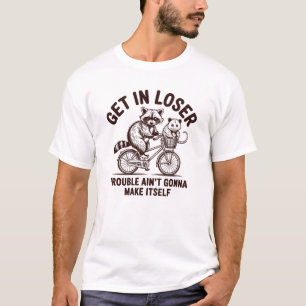 Lustiger Vintage-Waschbär-Meme T-Shirt