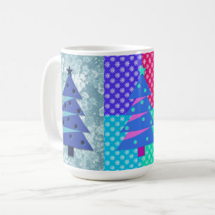 Lustiger Vintage-Weihnachtsbaum-Kunstbecher Kaffeetasse