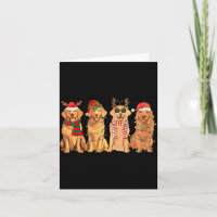 Lustiger Vintage-Weihnachtsmann Golden Retriever H