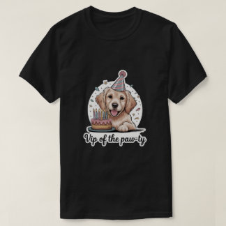 Lustiger "VIP der Pfoten-Party" Hundegeburtstag T-Shirt