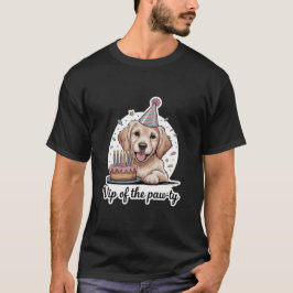 Lustiger "VIP der Pfoten-Party" Hundegeburtstag T-Shirt