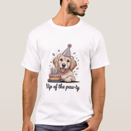 Lustiger "VIP der Pfoten-Party" Hundegeburtstag T-Shirt