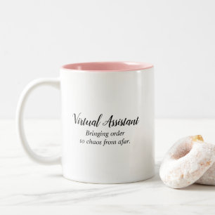 Lustiger virtueller Assistent Süße Wertschätzung Zweifarbige Tasse