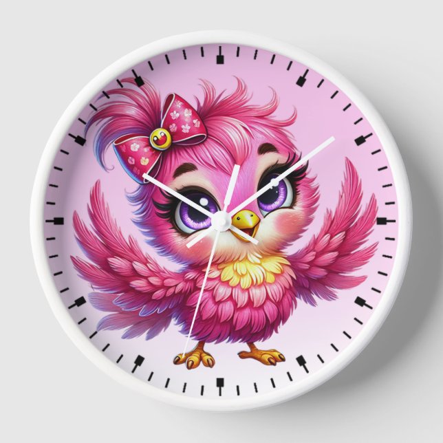 Lustiger Vogel Cartoon Sublimation-56342 Uhr (Vorderseite)